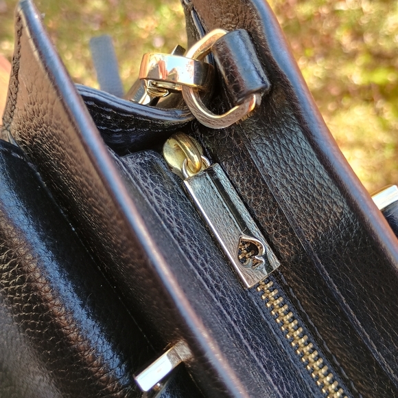 Kate Spade Carena Key Street Pebble Leather Black Bag Purse Crossbody Bag - Picture 8 of 15